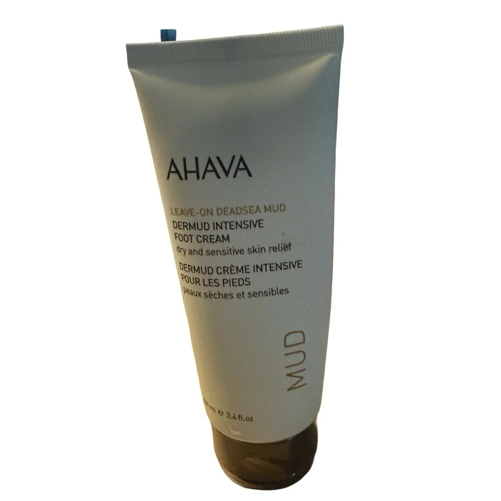 AHAVA Leave-On Deadsea Mud Dermud Intensive Foot Cream 100 ML / 3.4oz New Sealed